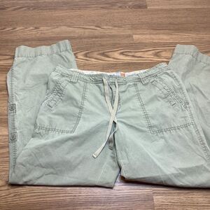 Old Navy Capri Crop Pants Women's Size 10 Just Below The Waist Drawstring Button